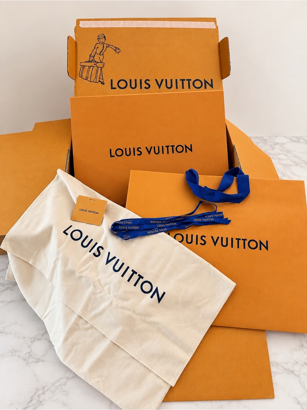 Authentic Louis Vuitton Neverfull Packaging Set!